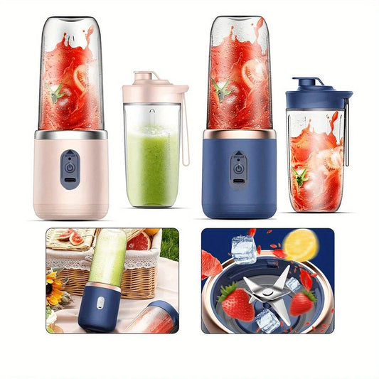 Hexa Blade Juicer Rechargeable Mini Automatic Electric Juicer 2in1