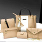 Girl's PU Leather Plain Hand Bag Set
