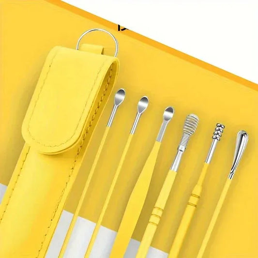 Ear Wax Cleaning Kit, 6 Pcs Ear Pick Tools
