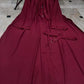 Elegant Maroon Georgette Classic Abaya - 1 Piece
