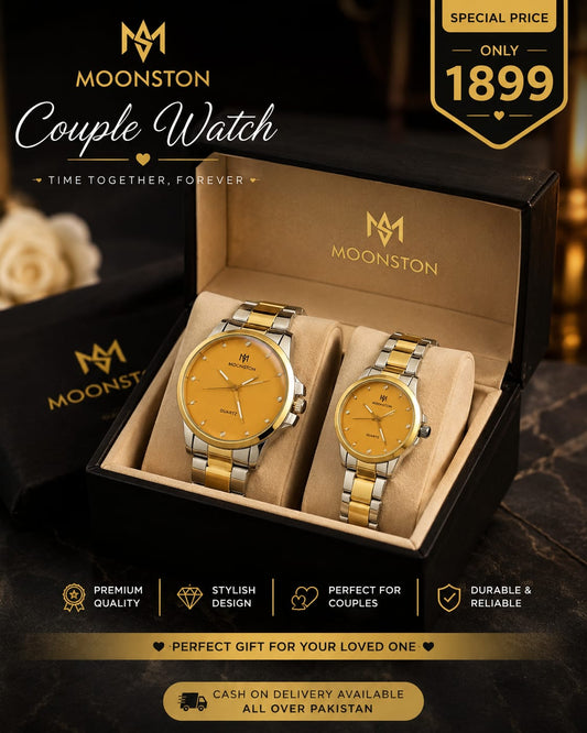 Couple Watch Set – Premium His & Her Luxury Watches with Gift Box |